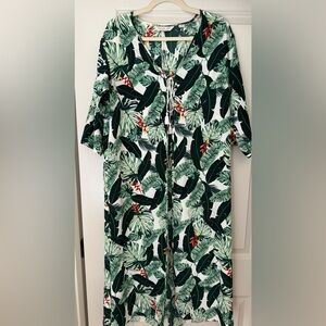 Rachel Zoe Palm Print Duster- Size O/S